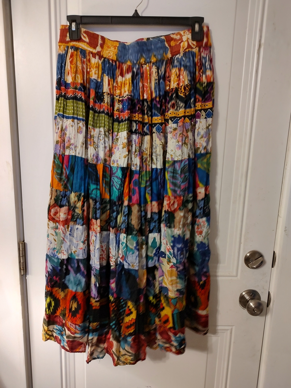 NY Line Boho Patchwork Maxi Skirt - Multicolor